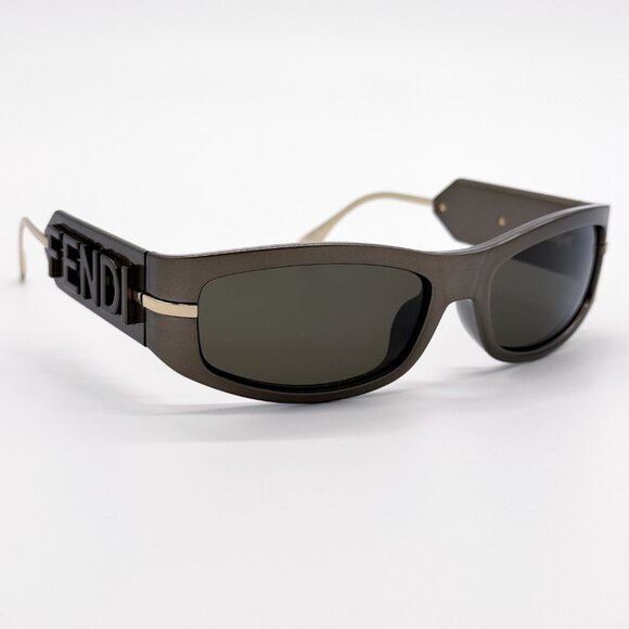 NEW FENDI FE40120I 45E SHINY BROWN WOMEN SUNGLASSES FENDI - Picture 1 of 12